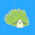 create t shirt design animal food illustration in cute kawaii style