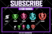 make sub badges and bit badges for twitch and kick