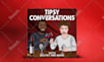 design podcast logo and podcast cover art in cartoon style