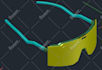 do eyewear 3d and cad technical drawing