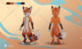 create a custom furry and fursona reference sheet