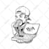 draw simple black and white illustration for you
