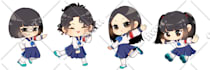 draw cute or kawaii chibi art, cute chibi couple