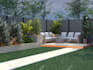 design rooftop 3d landscape, garden, backyard, patio, outdoor with 3d rendering