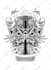draw a dark illustration or tattoo design