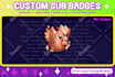 draw 24 hours custom sub badges, emotes, channel points for kick twitch