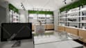 interior design restaurant, café, bar, store with realistic image 3d render