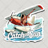 create custom beach logo summer mascot or tropical resort badge