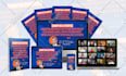 design digital product mockup, online course ecover bundle