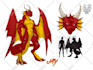 draw character reference sheets fantasy, furry, monsters etc