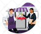 create a modern vector 2d flat illustration for your project