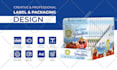 do amazing product packaging box or label design