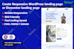 create wordpress landing page or elementor landing page