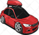 draw a chibi vector cartoon of your car