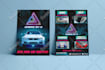 design modern car wash flyer, car service flyer, auto detailing flyer
