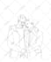 draw vector line art portrait couple illustration from photo