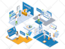 make stunning isometric and infographic illustration