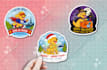 draw cartoon doodle stickers, hand drawn designs for print