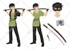 make an anime style oc sheet for writers, devs, and artists