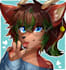 draw a furry icon in pixel art and normal style