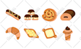 create flat vector full color icons pack set or objects