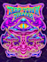 do flashy psychedelic trippy illustration for merch and logo