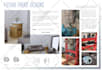 create mood board with realistic floor plan and perspectives