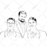 make black and white vector face