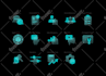 glass morphism icons for app and website