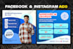 do facebook ad image, ads design, ad creative, instagram post for any business