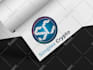 design hi tech, crypto security and technology logo