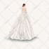 draw a fashion illustration and sketch , bridal wedding dress, prom and gown