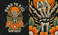 create unique custom vintage illustration for t shirt design