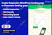 create wordpress landing page or elementor landing page