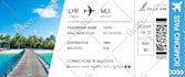 design editable boarding pass ticket surprise airline gift