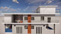 do house exterior facade 3d modeling , rendering