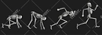 draw cool skeleton design