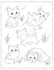 draw cute kawaii line art illustration for bold easy coloring page