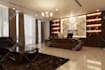design office room workstation 3d rendering