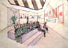 make digital and hand sketches of architecture project
