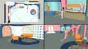 design TV studio, broadcast set and news studio in 3d