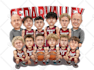 draw group cartoon, caricature based on your photo