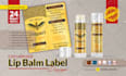 design lip balm label, stickers label badges