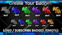 make 6 twitch sub badge for twitch subscribers