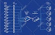 make technical line drawing,  blueprint, 2d vector art, patent drawing
