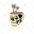 create edgy skull illustration design