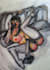 draw pin up girl character, nsfw or sfw, as watercolor art