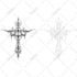 create cyber sigilism, neo, tribal for tattoo or clothing design