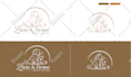 design minimalist custom line luxury animal, pet, dog, bird, and horse logo