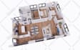 convert 2d to 3d floor plan in 6 hrs